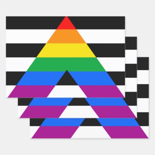 LGBTQ Ally Flag Wrapping Paper Sheets