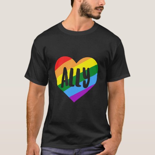 LGBTQ Ally For Gay Pride Men Women  T_Shirt