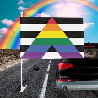 LGBTQ Ally Pride Car Flag