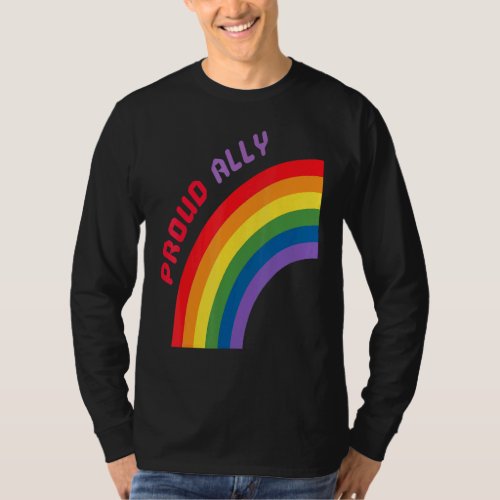 Lgbtq Ally Rainbow Pride T_Shirt