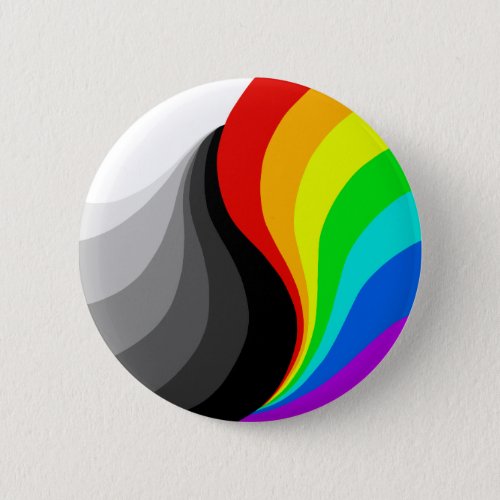 LGBTQ and Ally ying yang Button