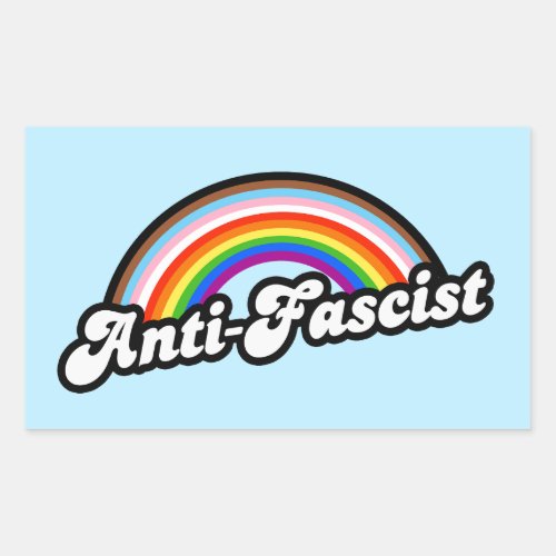 LGBTQ Anti_Fascist Rectangular Sticker