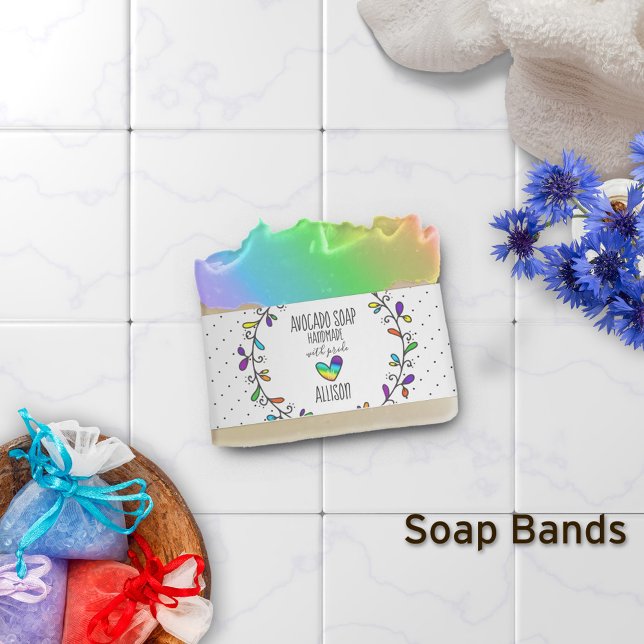LGBTQ Artisan-Made With Pride Heart Soap Band Wrap (Creator Uploaded)