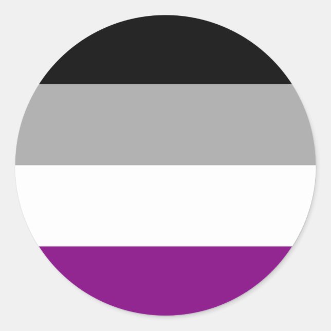 LGBTQ Asexual Pride Classic Round Sticker (Front)
