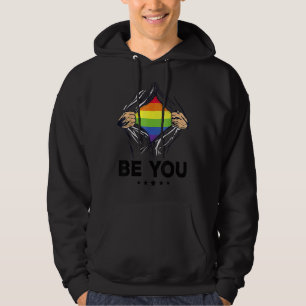 Lgbtq Be You Gay Pride Month Lgbt Rainbow Flag 2 Hoodie