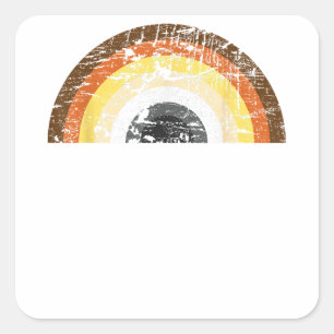 LGBTQ Bear For Gay Pride Month - Circle Gay Bear Square Sticker