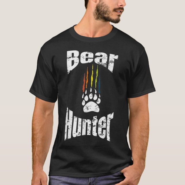 LGBTQ Bear Hunter Rainbow Gay Pride T  T-Shirt (Front)