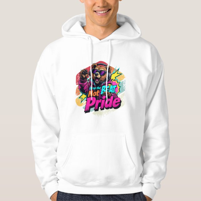 LGBTQ BearDJ VintageVibes Hoodie (Front)