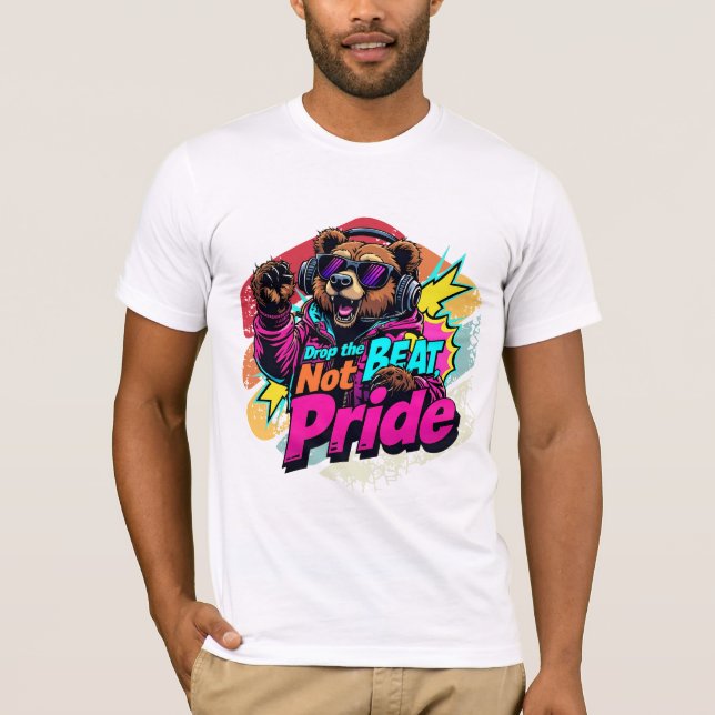 LGBTQ BearDJ VintageVibes T-Shirt (Front)