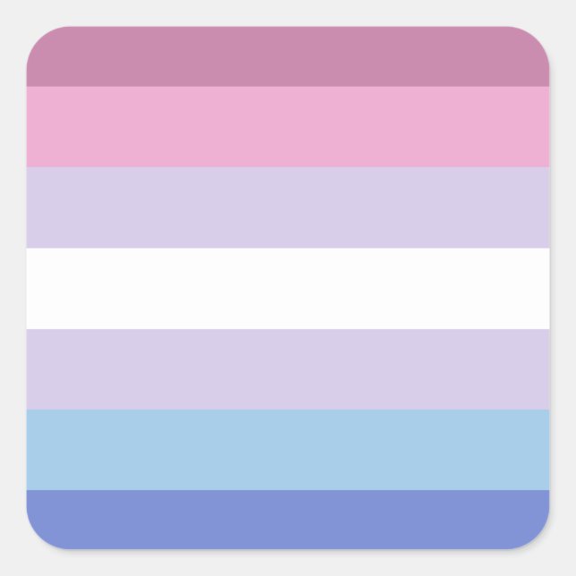 LGBTQ Bigender Pride Flag Square Sticker (Front)