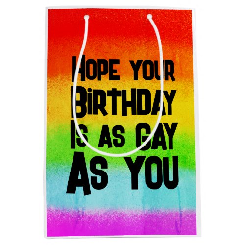 LGBTQ Birthday Medium Gift Bag