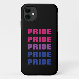 LGBTQ Bisexual Pride Customizable Repeated Text iPhone 11 Case