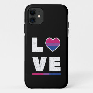 LGBTQ Bisexual Pride Flag Distressed Grunge Love iPhone 11 Case