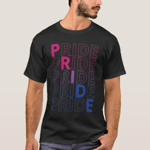 LGBTQ Bisexual Pride Typography Text T-Shirt