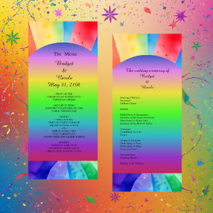 lgbtq bisexual wedding program & menu