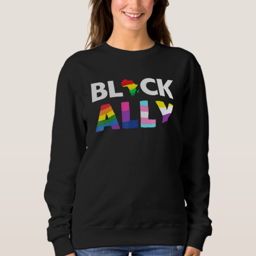 Lgbtq Black Ally Rainbow Lgbt Equality Sweatshirt