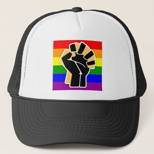 LGBTQ Black Ally Trucker Hat