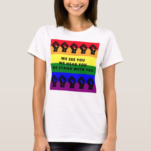 LGBTQ BLACK LIVES MATTER ALLY GAY PRIDE EQUALITY T_Shirt