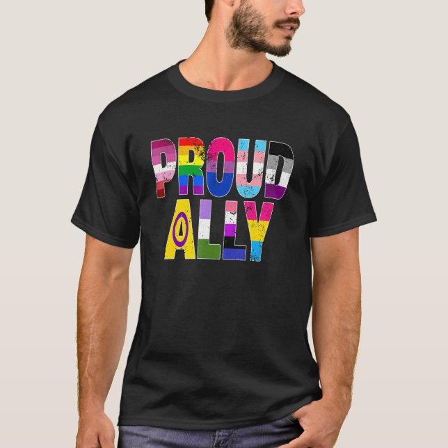 LGBTQ Black Pride Proud Ally Lesbian Gay Bi Trans  T-Shirt (Front)