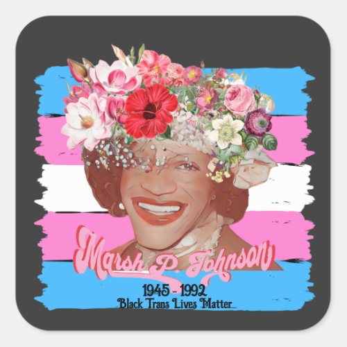LGBTQ Black Trans Lives Matter Square Sticker