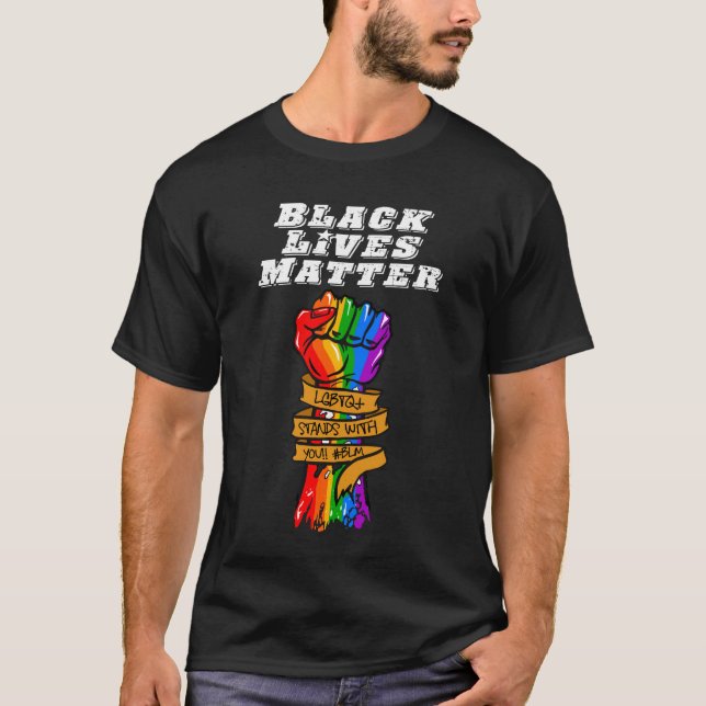 LGBTQ BLM DARK T-Shirt (Front)