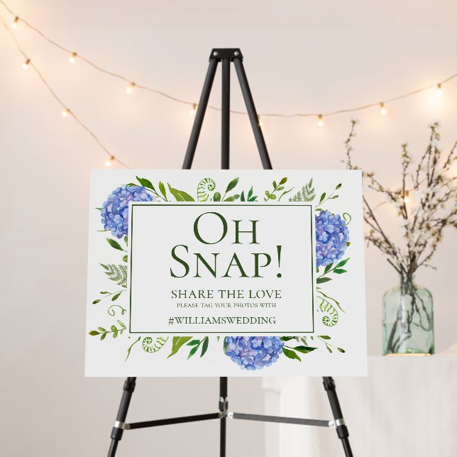 LGBTQ Blue Hydrangeas Oh Snap Photos Foam Board (In Situ (Stand))
