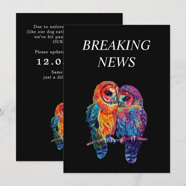 LGBTQ+ Breaking News funny  Eternal Unity Enclosure Card (Front/Back)