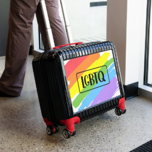 LGBTQ Brushstrokes Rainbow Luggage