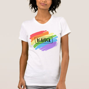 LGBTQ Brushstrokes Rainbow T-Shirt