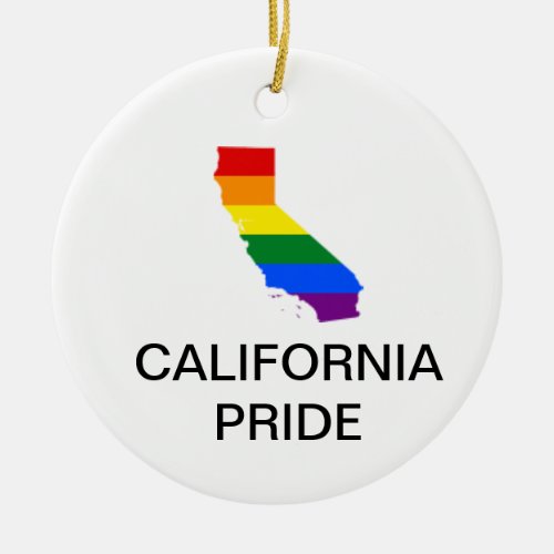 LGBTQ CALIFORNIA PRIDE Ceramic Ornament