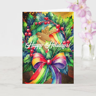 LGBTQ Christmas Card, 5" x 7" Folded Greeting Card
