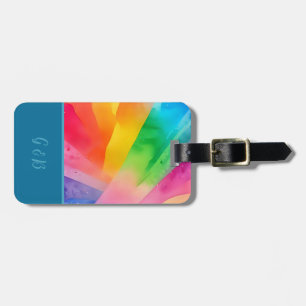 lgbtq colorful rainbow luggage tag