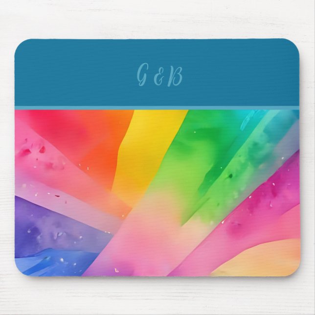 lgbtq colorful rainbow  mouse pad (Front)