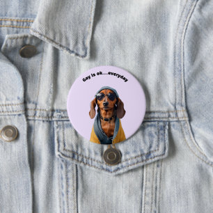 LGBTQ DACHSHUND BUTTON