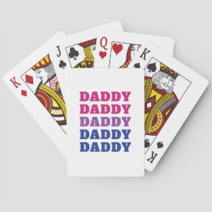 LGBTQ Daddy Bisexual Pride Dad Father's Day Poker Cards