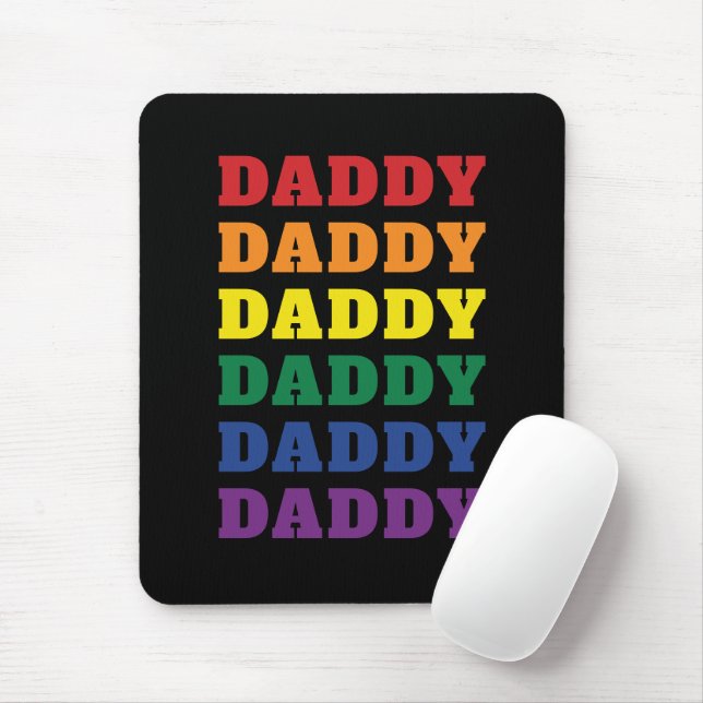 LGBTQ Daddy Gay Pride Dad Father's Day Mouse Pad (With Mouse)