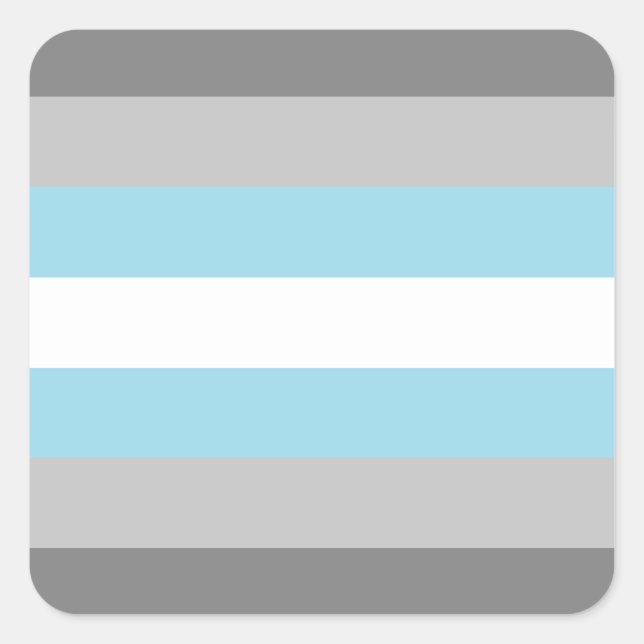 LGBTQ Demiboy Pride Flag Square Sticker (Front)