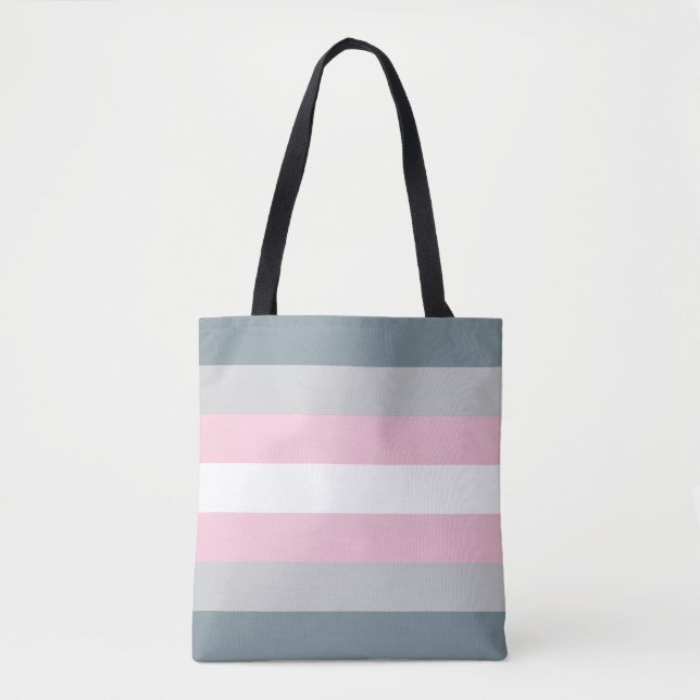LGBTQ Demigirl Pride Flag Tote Bag (Front)