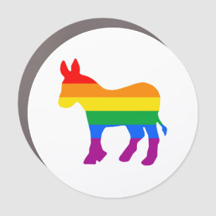 LGBTQ Democrat Pride Car Magnet