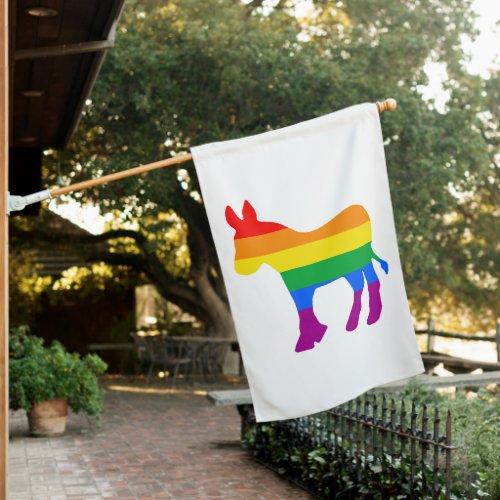 LGBTQ Democrat Pride House Flag