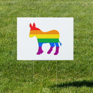 LGBTQ Democrat Pride Sign