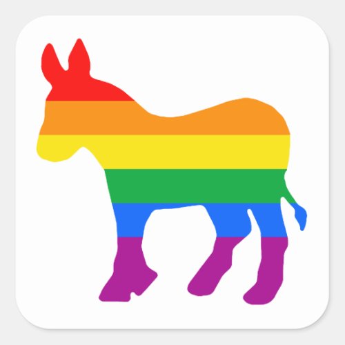 LGBTQ Democrat Pride Square Sticker