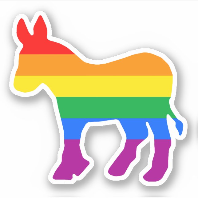 LGBTQ Democrat Pride Sticker (Front)