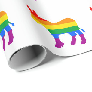 LGBTQ Democrat Pride Wrapping Paper