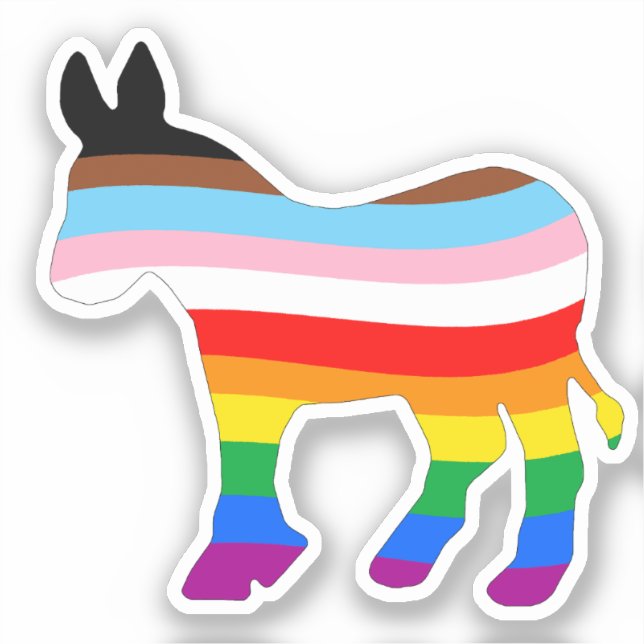 LGBTQ Democrat Sticker (Front)