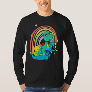 LGBTQ Dinosaur Rex Wearing Dino Costume T-Shirt