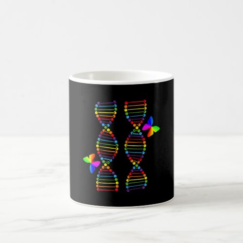 LGBTQ DNA Rainbow Flag Butterfly Gay Pride Month Coffee Mug