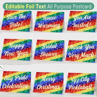 LGBTQ Editable Text Gay Pride Flag For All Purpose