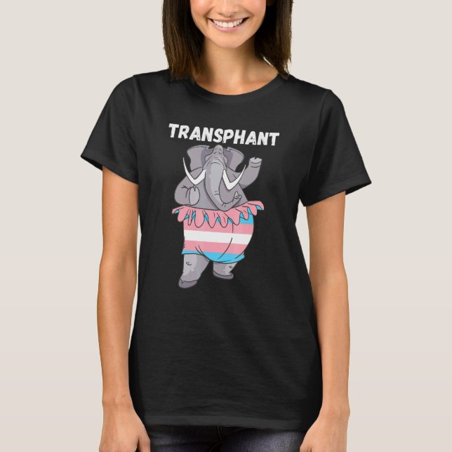 Lgbtq  Elephant Dancing Trans Pride Transsexual Fl T-Shirt (Front)