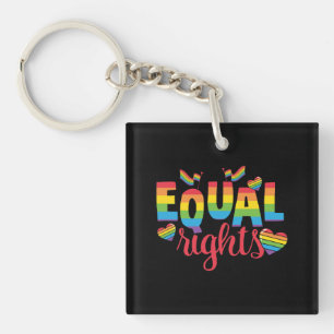 LGBTQ - Equal Rights - Rainbow Colors Keychain